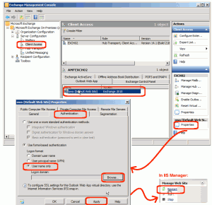 Not Requiring User Domain in Exchange Login