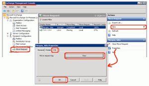 tracking an exchange move request