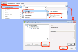 vmware consolidate snapshots