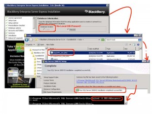 Blackberry Enterprise Server SQLExpress Fix