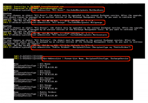 Upgrading Exchange objects