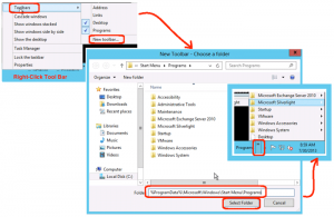 how to create the start menu bar in windows 8