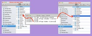how to unhide apple library