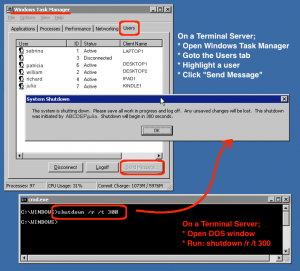 How to Send Messages to Terminal Server Users