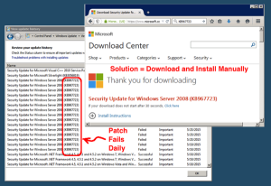 Patch Failing Windows 2008