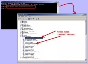 display unused device drivers